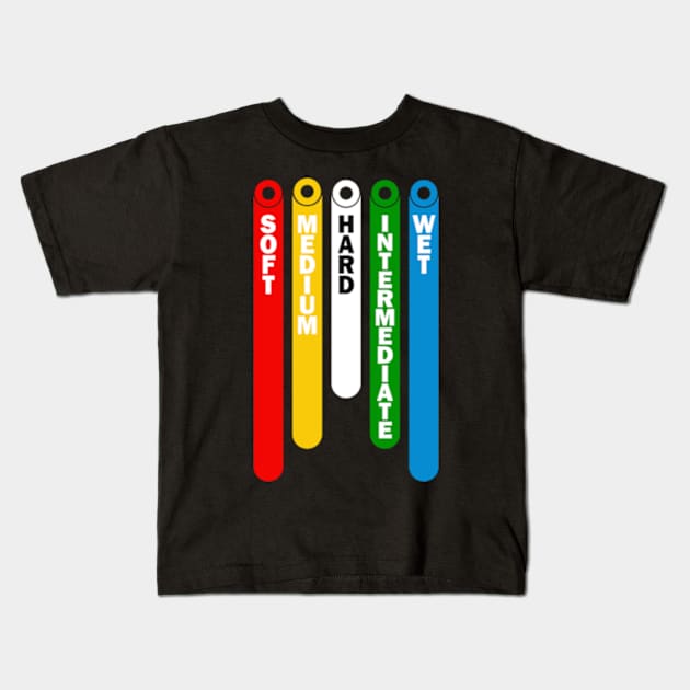 Racing Tires Tyres Kids T-Shirt by Worldengine